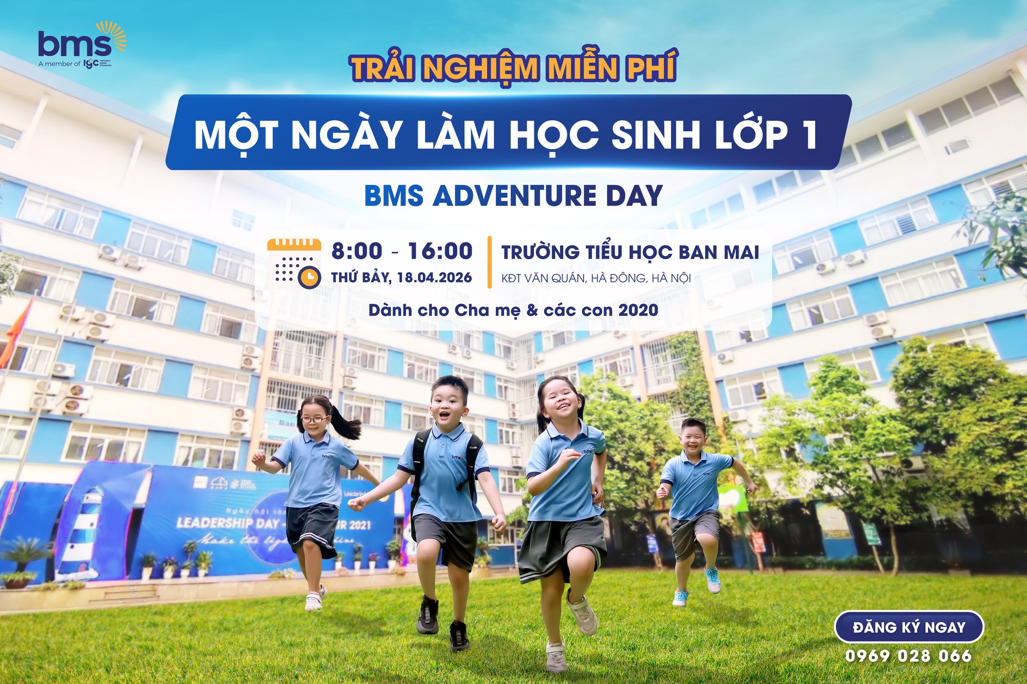 BMS Adventure Day: trải nghiệm 01 ngày làm học sinh lớp 1 tại Trường Tiểu học Ban Mai