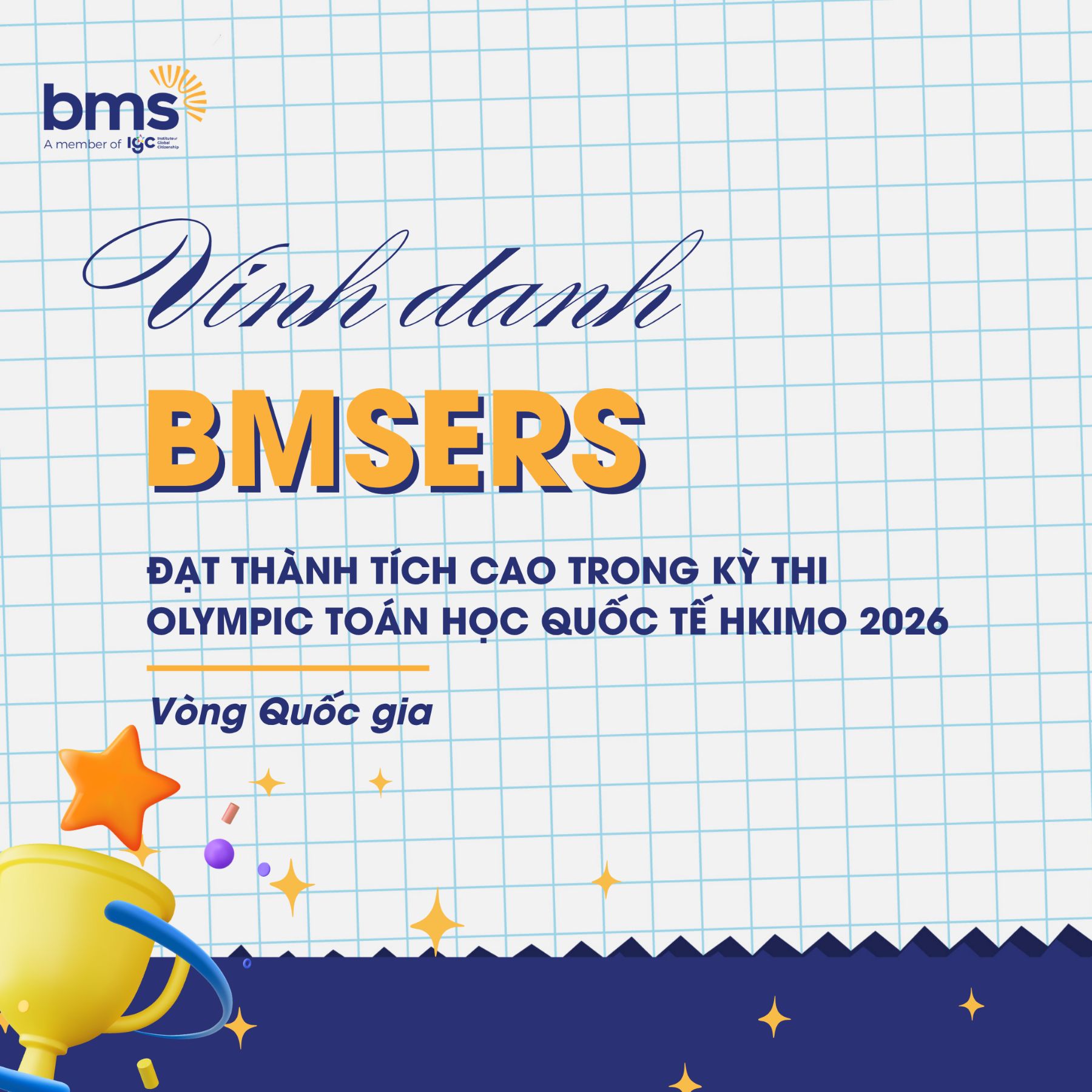 BMSers ghi dấu ấn tại kỳ thi Olympic toán học quốc tế HKIMO 2026 - vòng Quốc gia