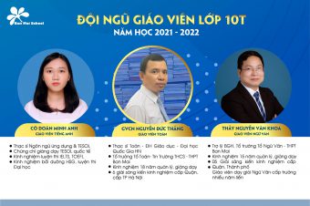 ĐỘI NGŨ GIÁO VIÊN KHỐI 6 VÀ KHỐI 10 TRƯỜNG THCS&THPT BAN MAI NĂM HỌC 2021-2022