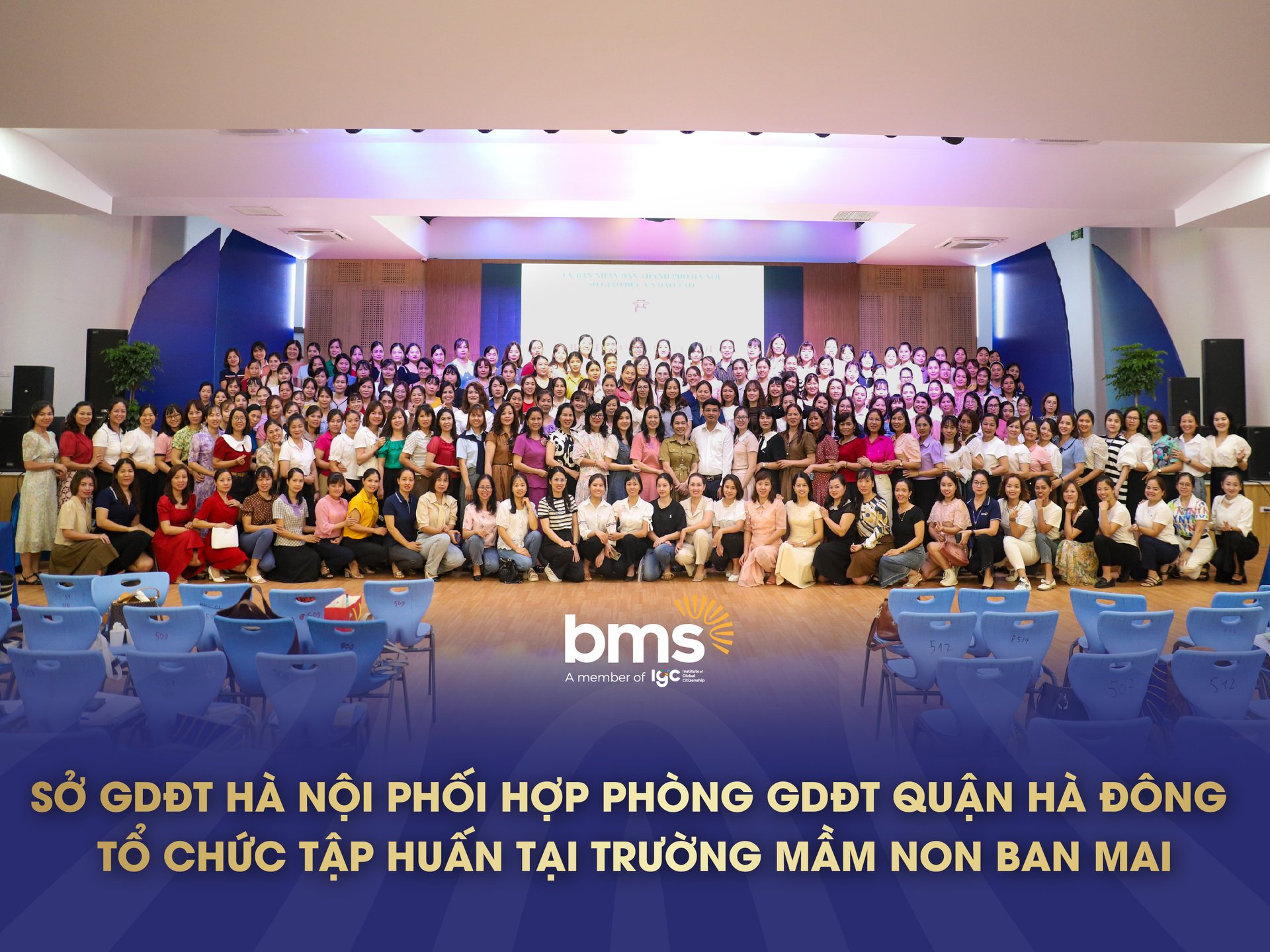 Sở GDĐT Hà Nội phối hợp với Phòng GDĐT quận Hà Đông tổ chức tập huấn “Phát triển chương trình giáo dục trong cơ sở giáo dục mầm non” tại Trường Mầm non Ban Mai