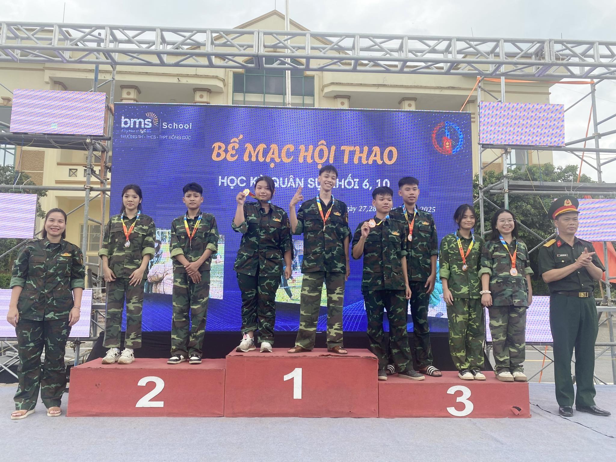 Hành trình trải nghiệm quân sự của học sinh khối 6 và khối 10 Trường BMS Hưng Yên: Bản lĩnh, kỷ luật và sự trưởng thành